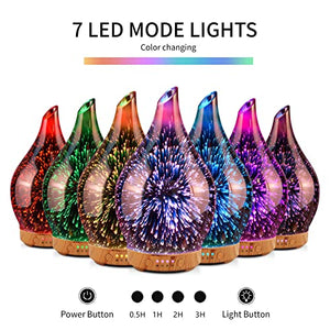 Porseme Essential Oil Diffuser 3D Firework Glass Aromatherapy Ultrason –  Sea Moss Goddess